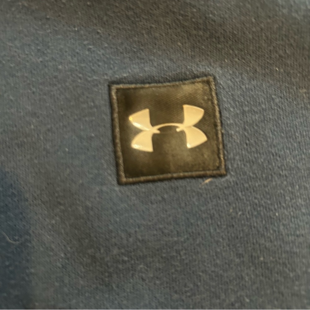 Under Armour Rival Fleece Hoodie in Navy - Picture 3 of 4